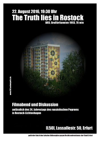 Plakat Rostock Lichtenhagen